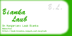 bianka laub business card
